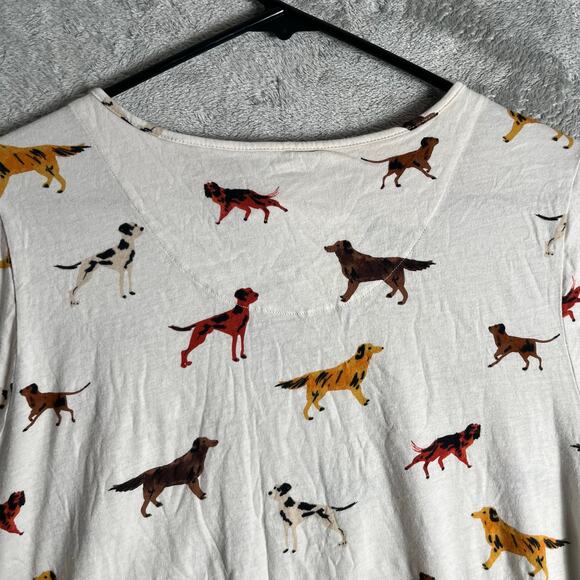 Anthropologie Dog Lover Graphic Tee Whimsigirl Cottagecore Petcore Puppies 2X - Picture 2 of 6